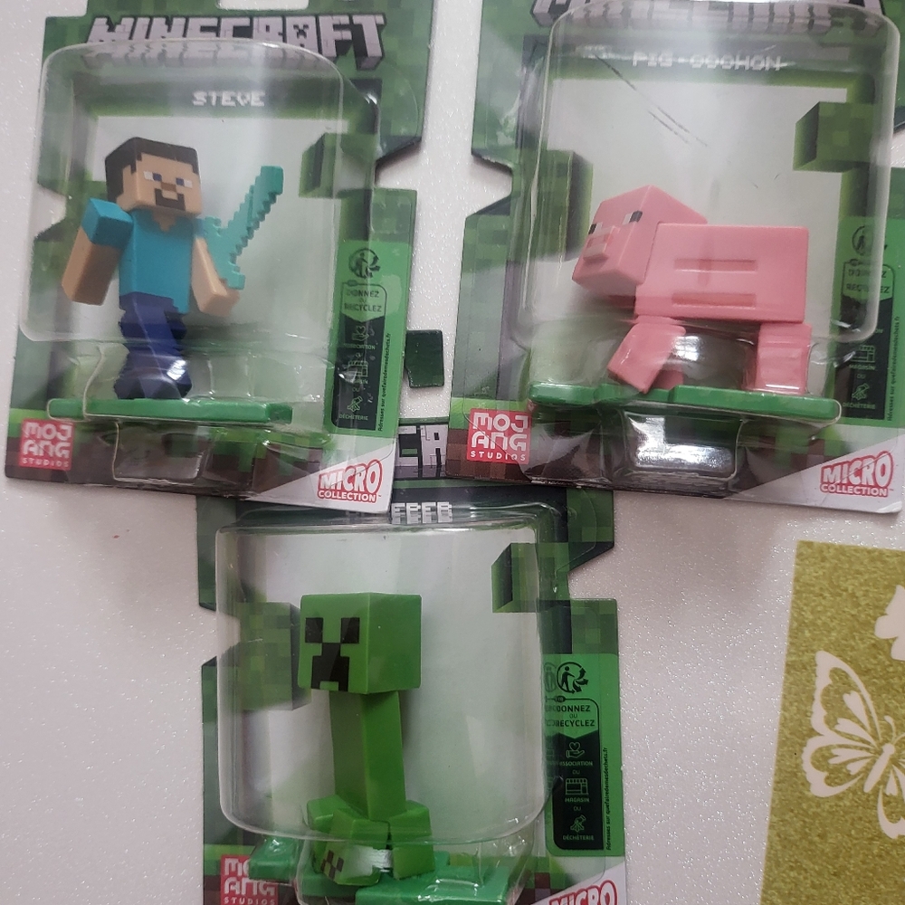💲Minecraft Mini Toy 3pc Bundle